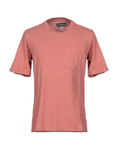 Shop Monitaly T-shirt In Pastel Pink