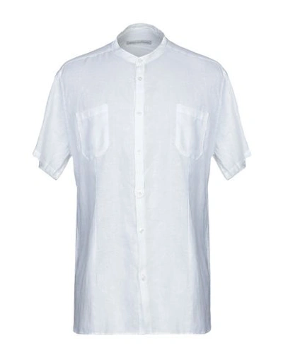 Shop Daniele Alessandrini Man Shirt White Size M Linen