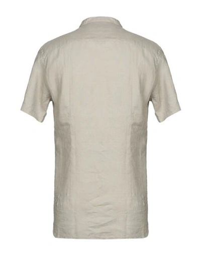 Shop Daniele Alessandrini Linen Shirt In Grey
