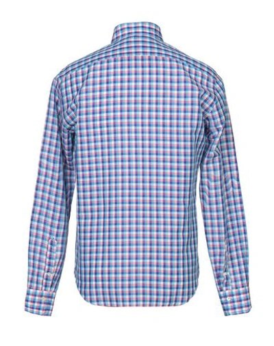 Shop Alessandro Gherardi Man Shirt Azure Size 15 ½ Cotton, Linen In Blue