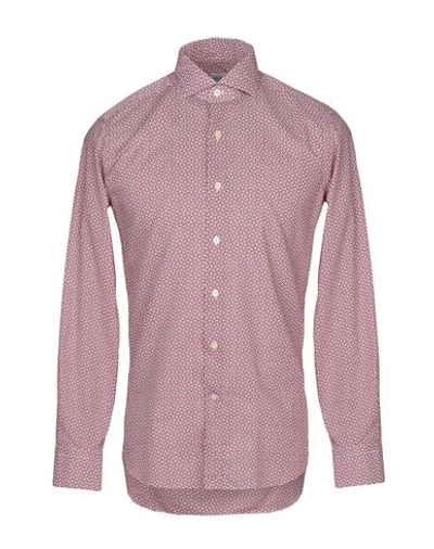 Shop Alessandro Gherardi Man Shirt Red Size 15 ½ Cotton