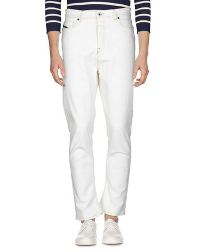 Shop Diesel Black Gold Denim Pants In White