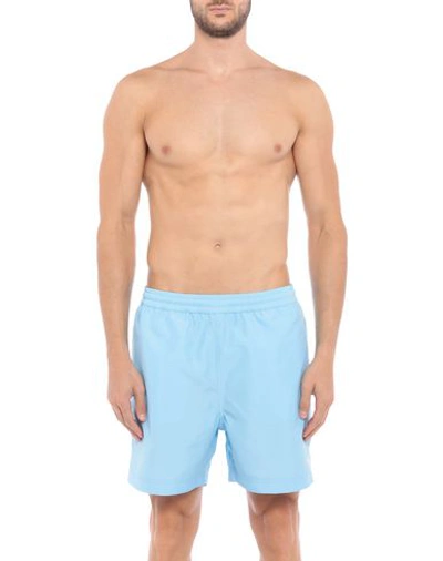 Shop Carhartt Man Swim Trunks Sky Blue Size Xl Polyester