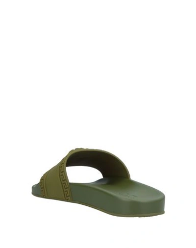 Shop Versace Sandals In Military Green