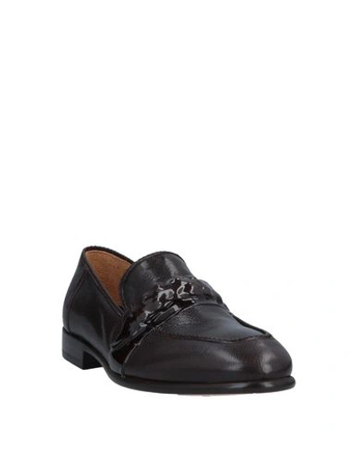 Shop Attimonelli's Loafers In Dark Brown