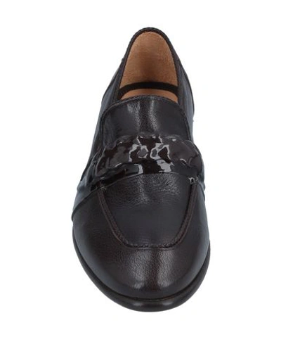Shop Attimonelli's Loafers In Dark Brown