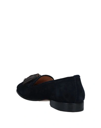 Shop Attimonelli's Loafers In Dark Blue