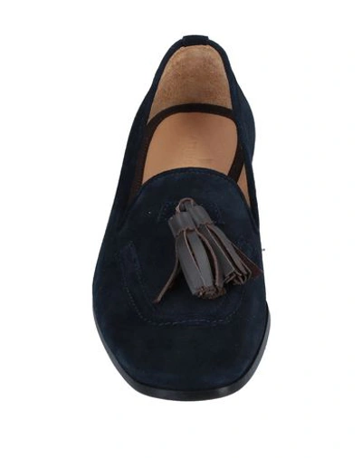 Shop Attimonelli's Loafers In Dark Blue