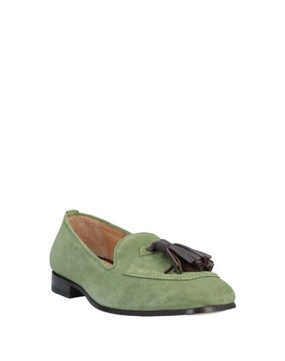 Shop Attimonelli's Loafers In Green