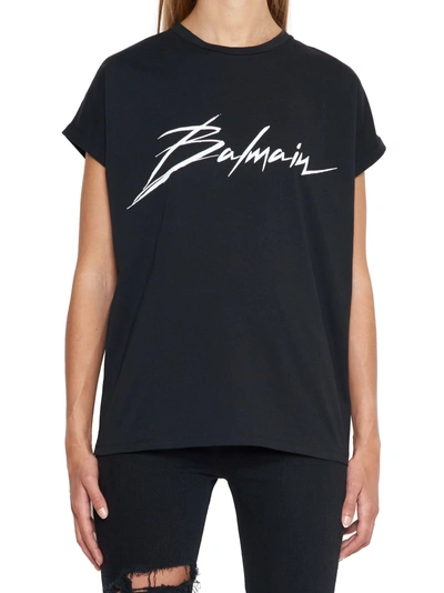 Shop Balmain Beychella T-shirt In Black