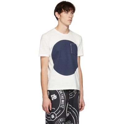 Shop Blue Blue Japan Ssense Exclusive White And Indigo Big Circle T-shirt In 3 - White