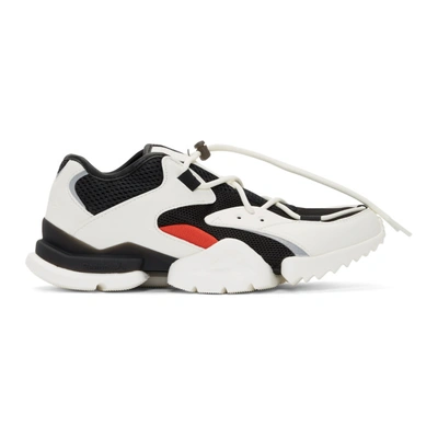 Shop Reebok Classics White And Black Run.r 96 Sneakers In Wht/blk/red