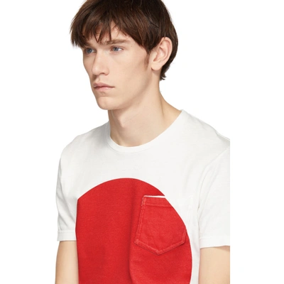 Shop Blue Blue Japan Ssense Exclusive White And Red Big Circle T-shirt In 4- Red