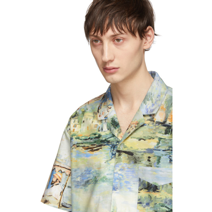 Off-white Lake-print Regular-fit Cotton Shirt In Multicolour | ModeSens
