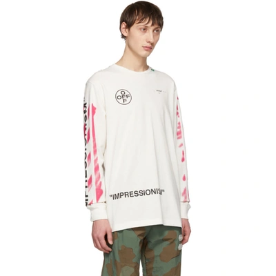 Shop Off-white Diag Stencil Long Sleeve T-shirt