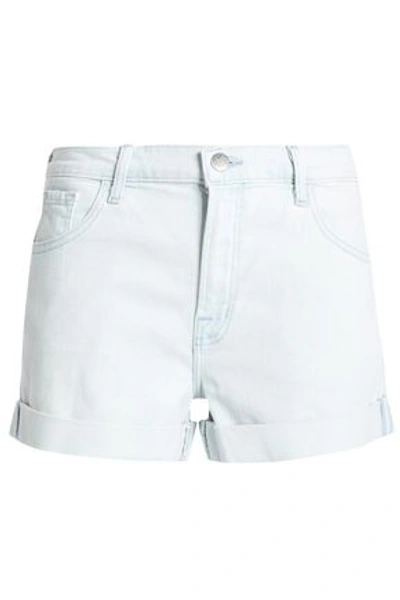 Shop J Brand Johnny Denim Shorts In Off-white