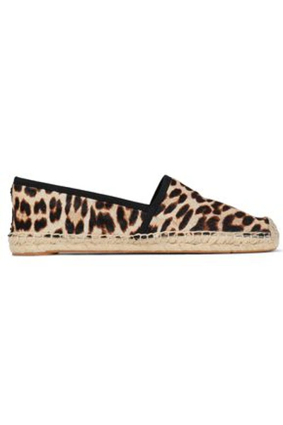 Shop Tory Burch Woman Leopard-print Calf Hair Espadrilles Animal Print