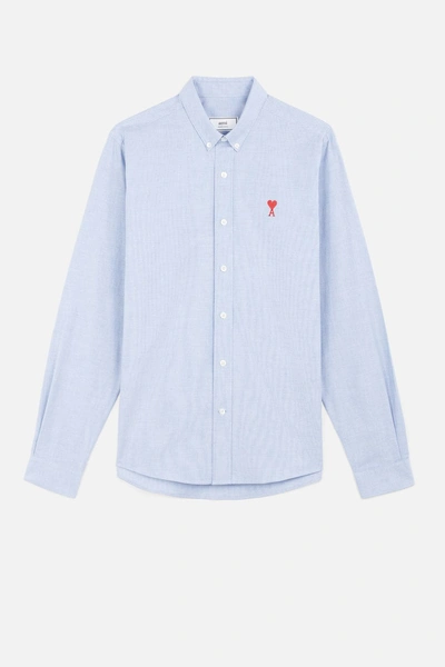 Shop Ami Alexandre Mattiussi Ami De Coeur Button-down Shirt In Blue