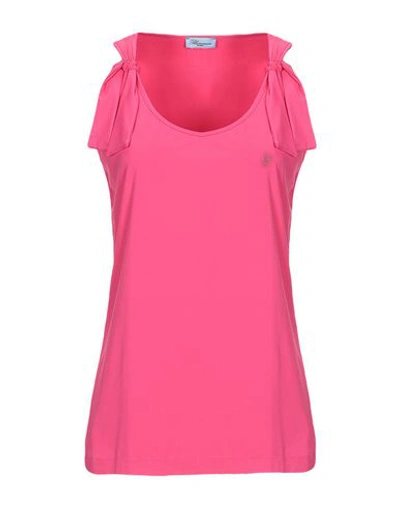 Shop Blumarine Beachwear T-shirt In Fuchsia