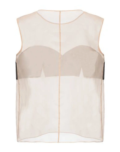 Shop Maison Margiela Top In Pale Pink