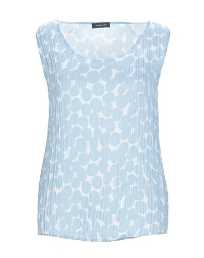 Shop Anneclaire T-shirt In Sky Blue