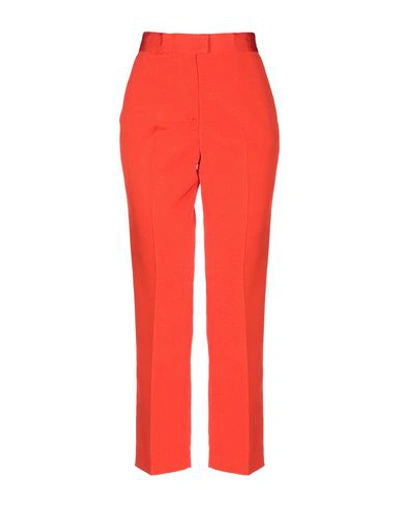 Shop Msgm Woman Pants Orange Size 8 Viscose