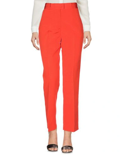 Shop Msgm Woman Pants Orange Size 8 Viscose