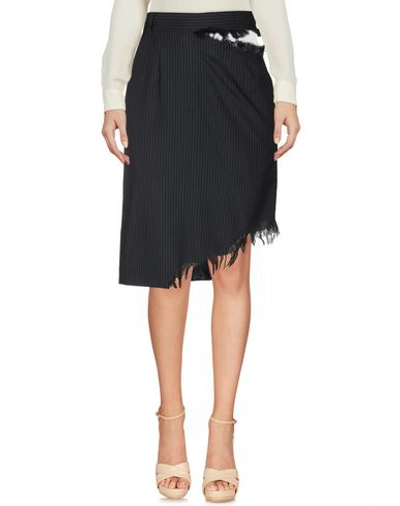 Shop Facetasm Woman Mini Skirt Midnight Blue Size 2 Polyester, Wool