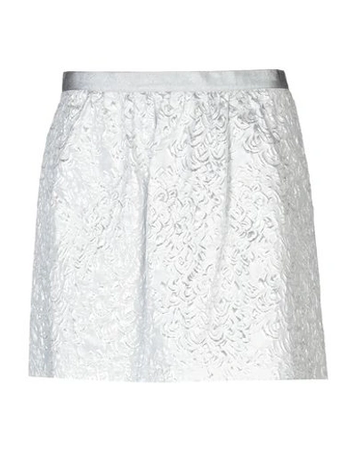 Shop Pinko Woman Mini Skirt Silver Size 6 Polyester, Viscose, Polyamide