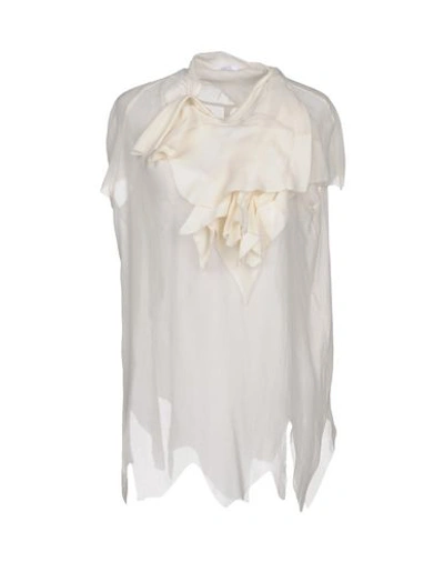 Shop Aganovich Blouse In Ivory