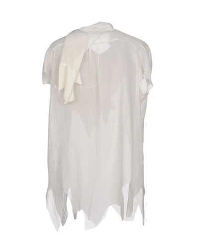 Shop Aganovich Blouse In Ivory