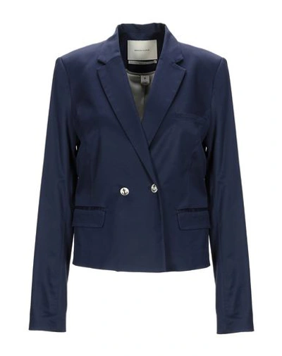 Shop Maison Scotch Blazer In Dark Blue