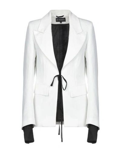 Shop Ann Demeulemeester Blazer In White