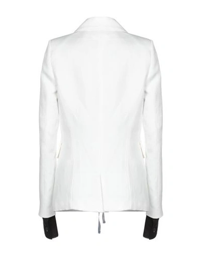 Shop Ann Demeulemeester Blazer In White