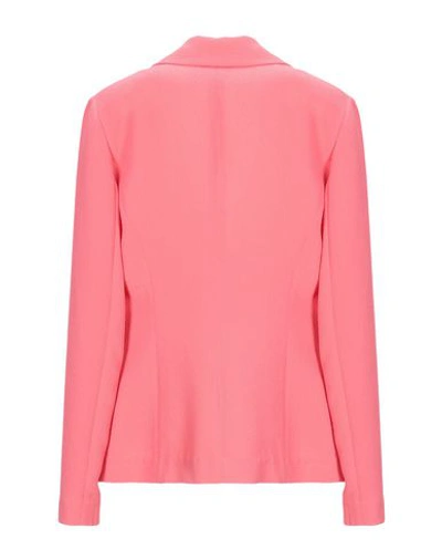 Shop Armani Jeans Suit Jackets In Coral
