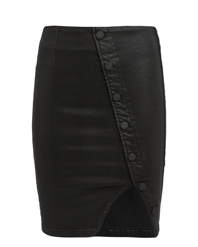 Shop Rta Jolene Buttoned Glaze Mini Skirt