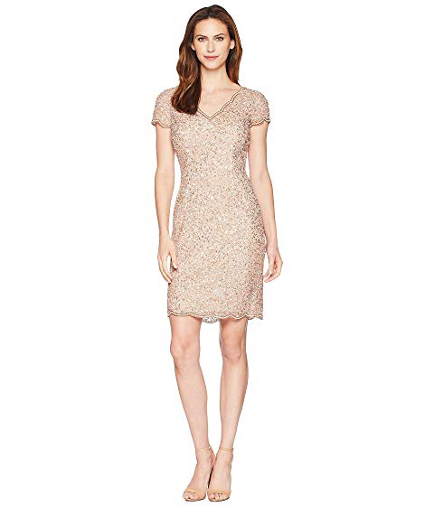 adrianna papell dress rose gold