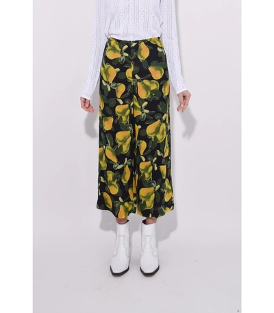 Shop Marc Jacobs Green Multicolor Printed Wide Leg Pant