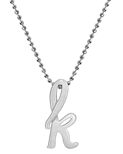 Shop Alex Woo Little Autograph Initial Pendant Necklace In Sterling Silver, 16 In Silver/k