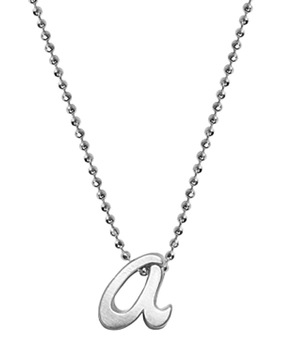 Shop Alex Woo Little Autograph Initial Pendant Necklace In Sterling Silver, 16 In Silver/a