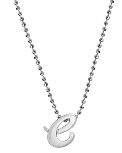 Shop Alex Woo Little Autograph Initial Pendant Necklace In Sterling Silver, 16 In Silver/e