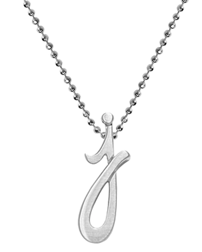Shop Alex Woo Little Autograph Initial Pendant Necklace In Sterling Silver, 16 In Silver/j
