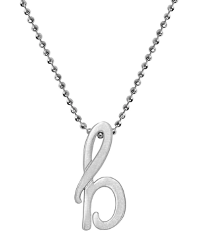 Shop Alex Woo Little Autograph Initial Pendant Necklace In Sterling Silver, 16 In Silver/b
