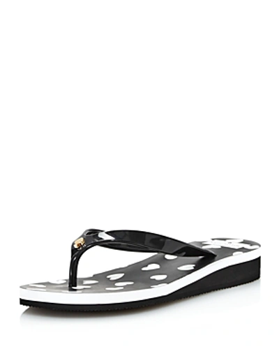 Shop Kate Spade New York Women's Milli Platform Flip-flops In White/black