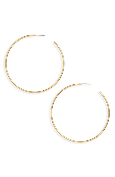 Shop Madewell Hoop Earrings In Vintage Gold