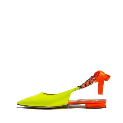 Shop Casadei Kelly Fluo In Yellow And Orange