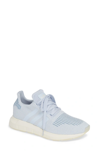 Shop Adidas Originals Swift Run Sneaker In Aero Blue/ Off White