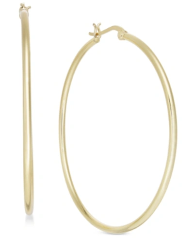 Shop Essentials Large Gold Plated Polished Large Hoop Earrings