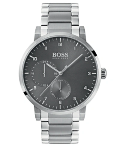 Shop Hugo Boss Men's Oxygen Stainless Steel Bracelet Watch 42mm
