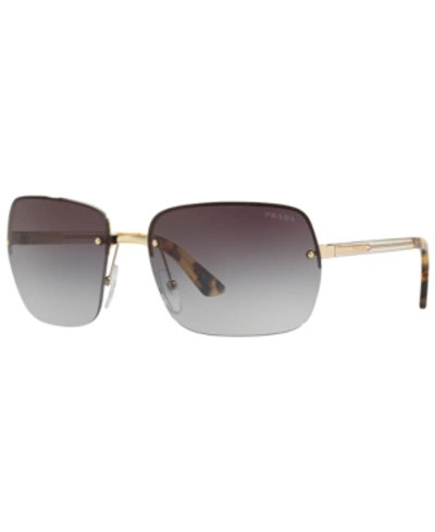 Shop Prada Sunglasses, Pr 63vs 62 In Pale Gold / Grey Gradient